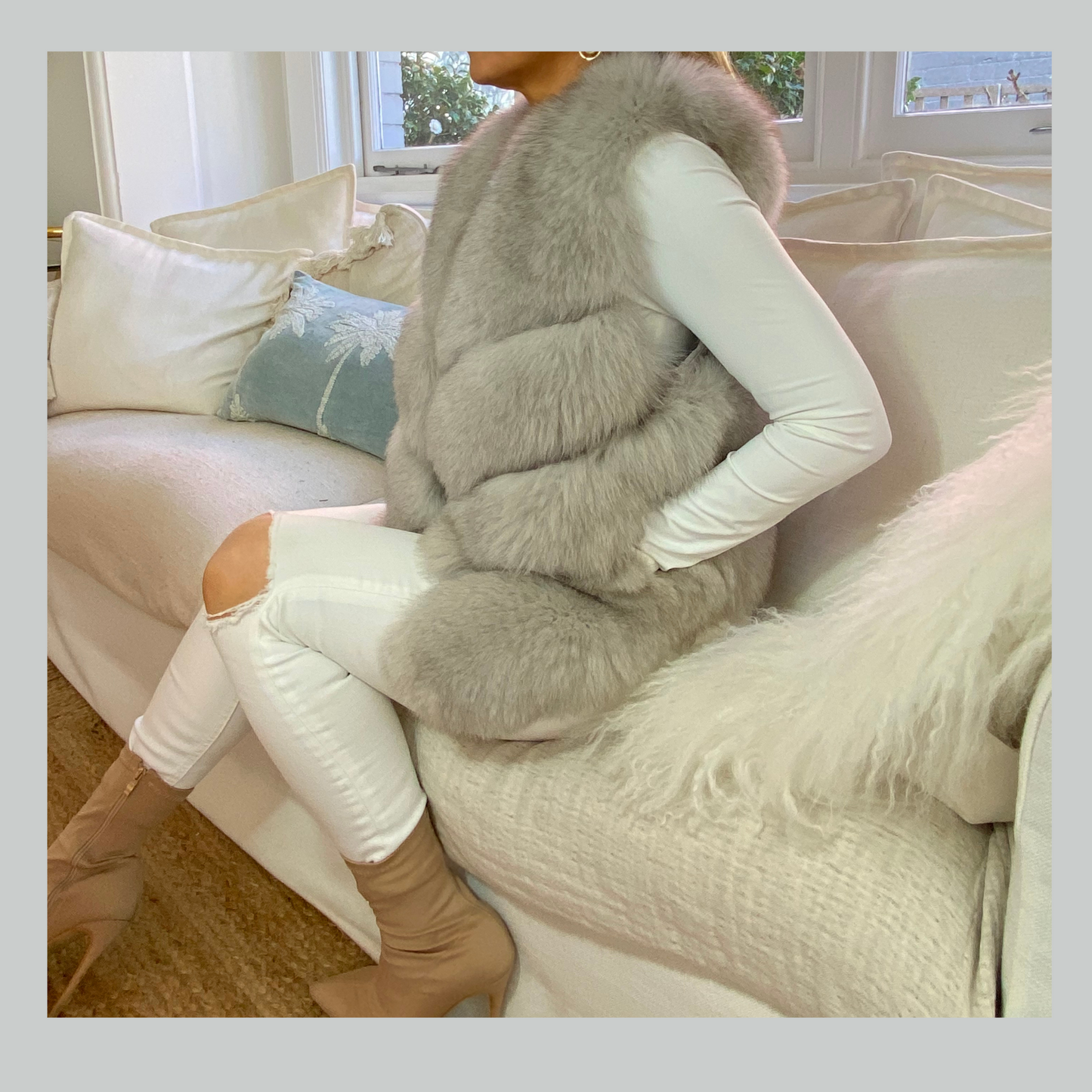 Short Fur Gilet Vest