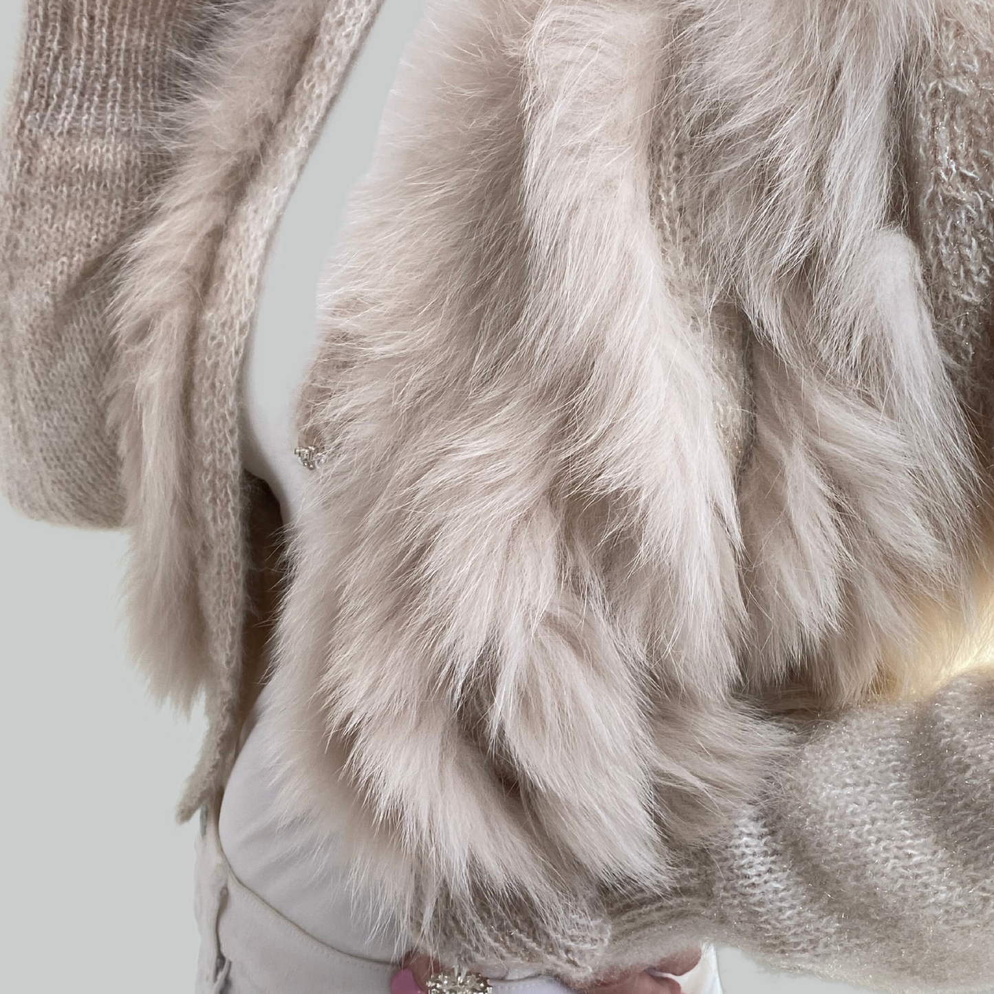 Luxe Fox Fur Cardigan