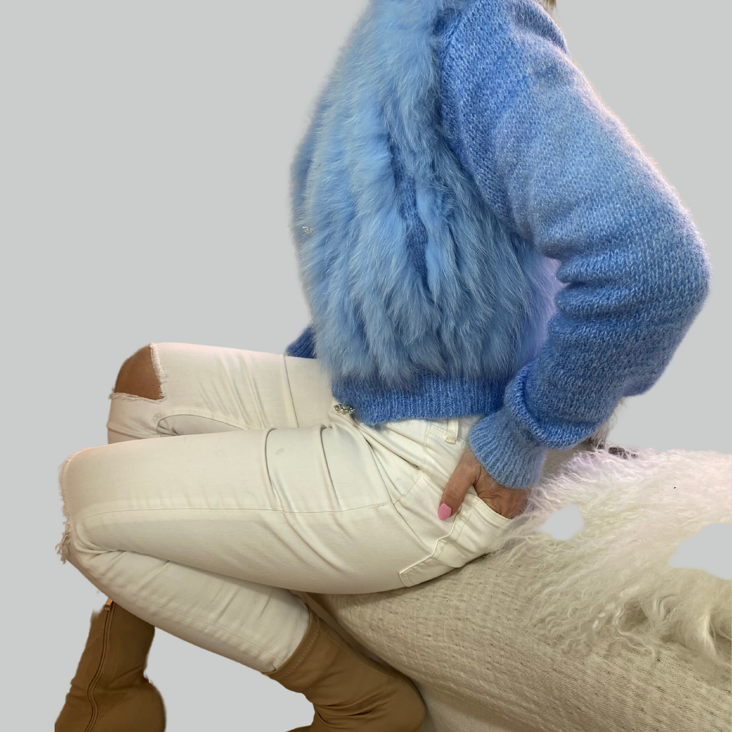 Luxe Fox Fur Cardigan